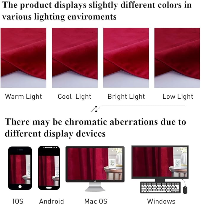 StangH Theater Red Velvet Curtains 120 inches Long, Luxury Christmas Home Decor - Image 9