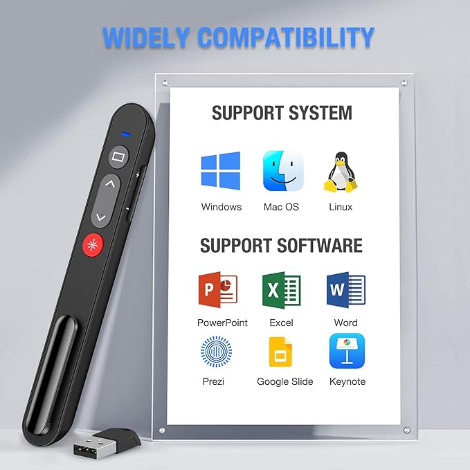 Laser Pointer for Presentations, Wireless Presenter Clicker for PowerPoint Slide - Image 6