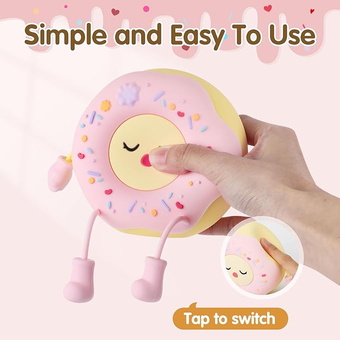 QANYI Donut Lover Light, Rechargeable Novelty Donut Lamp - Image 2