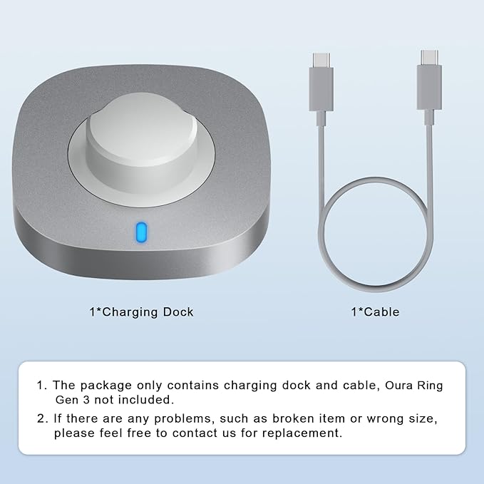 ZOOROO Charger Compatible with Oura Ring Gen 3 Size 12, Fast Charging Dock with - Image 8