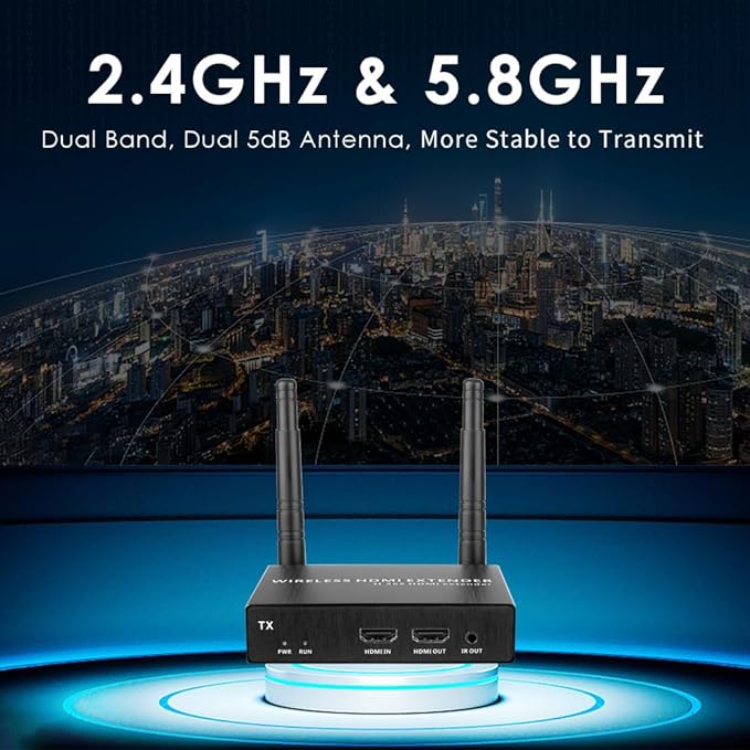 EXVIST 100M 1080P 60FPS Wireless HDMI Transmitter and Receiver Kits W/HDMI - Image 3