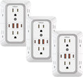 3 Pack Surge Protector Outlet Extender, 6 Outlet Splitter by JcBlaon
