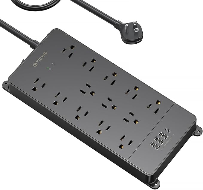TROND Power Strip Surge Protector 10 ft Cord, 4000 Joules, ETL Listed, 13 by TRONDOfficial
