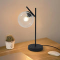 Mid Century Table Lamp Vintage Bedroom Desk Lamp Black Nightstand Lamp by Fulesi