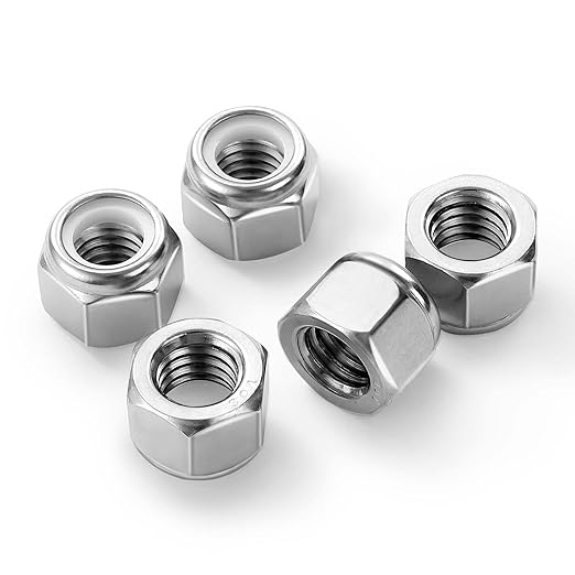 MewuDecor #10 24 Nylon Insert Hex Lock Nuts Locknuts, 304 Stainless Steel 18-8 - Image 6