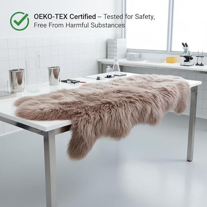 Premium Genuine Sheepskin Rug 2' x 6' Long Fur Soft & Natural Bedside Area Rug - Image 8