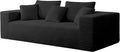 3-Seater Deep-Seat Corduroy Lounge Sleeper Sofa by sonovafurn