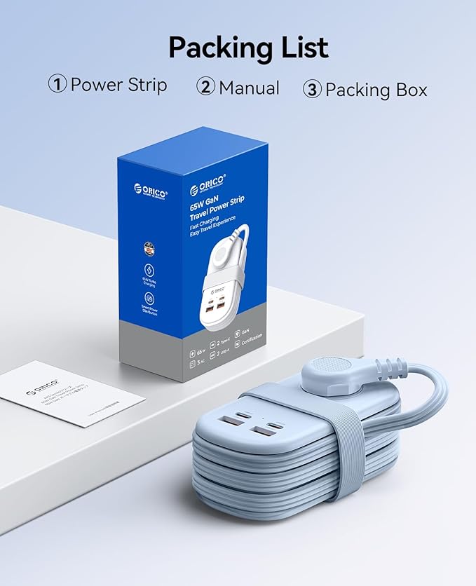 ORICO 65W GaN Travel Power Strip - Image 7