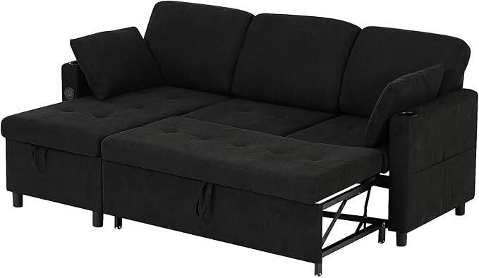 84" Sectional Pull Out Sofa Bed - Image 8