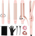 Ufree 5 in 1 Curling Iron with Ceramic Barrels, Curling Wand Set with Flat Iron by Ufree