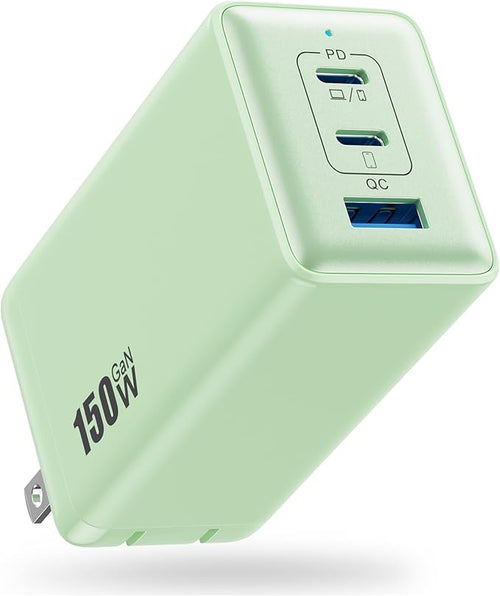 150W USB C Charger Block, GaN III Compact Foldable Wall Charger 3 Port Fast by Pxwaxpy