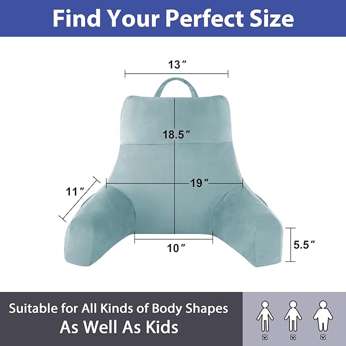 IPYNBAP Back Pillow for Bed Sitting up, Reading Pillow for Sitting in Bed Adult - Image 2