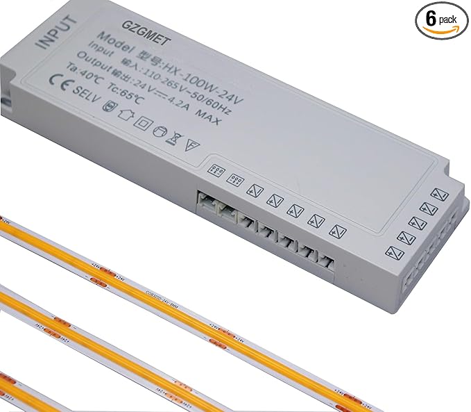 4 x 5Ft Under Cabinet Lights Kit, Motion Sensor COB LED Strip, by LightingsManufacturer