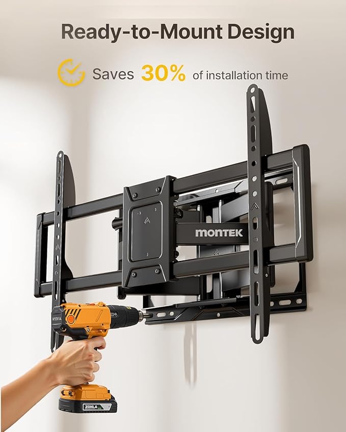 monTEK Heavy-Duty Full Motion TV Wall Mount Bracket - Image 7