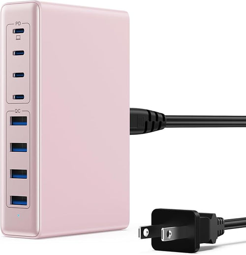 200W USB C Charger Block, GaN IV Charging Station 8 Ports, QC4.0 Fast Charging by LanLuk