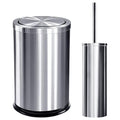 Maxdot 2 Pcs Silver Bathroom Trash Can by Maxdot