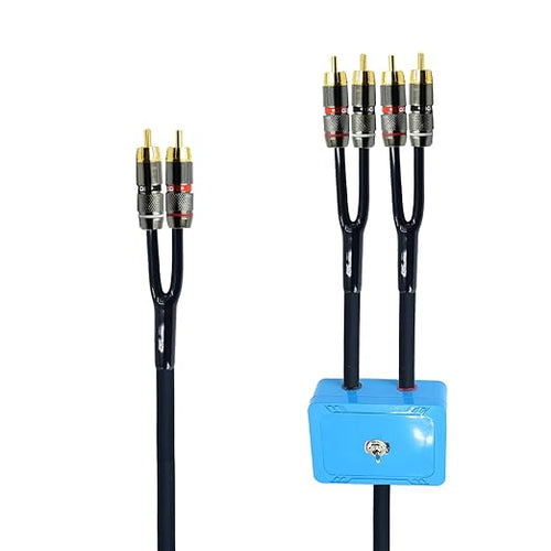 10ft Sound Channel swicher 2 male to 4 Male RCA Switch Selector 2 input 1 by Arklove