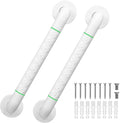 2 Pack 16 Inch White Shower Grab Bar, Bath Grab Rails by JFMkaer