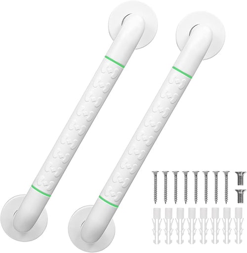 2 Pack 16 Inch White Shower Grab Bar, Bath Grab Rails by JFMkaer
