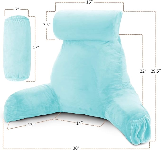 Nestl Reading Pillow with Shredded Memory Foam Includes 2 Neck and Lumber - Image 6
