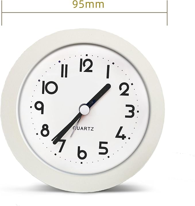 Alarm Clock with Backlight, 4 Inches White Desk Clock - Image 7