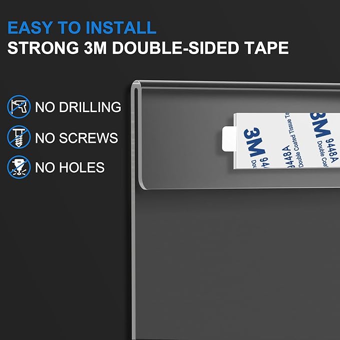 Dingelex Acrylic 11 x 17 Horizontal Sign Holder Wall Mount, Acrylic Wall Frame - Image 4