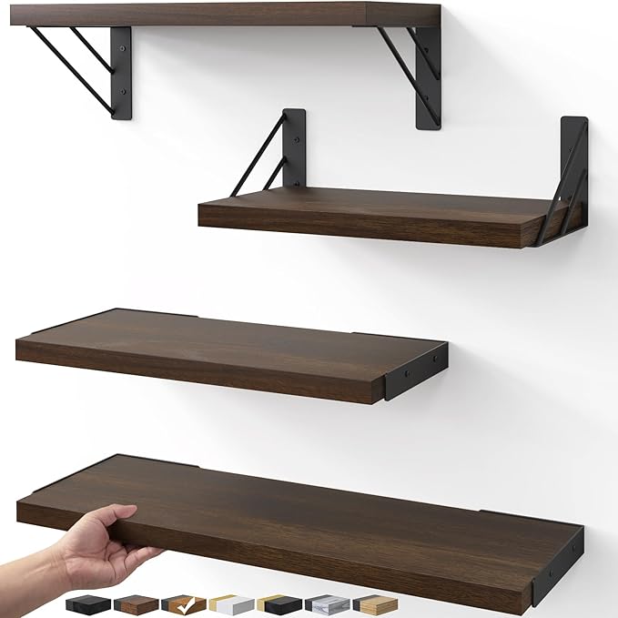 BAYKA Floating Shelves for Wall, Book Shelf for Bedroom, Decor Shelves for by BAYKA