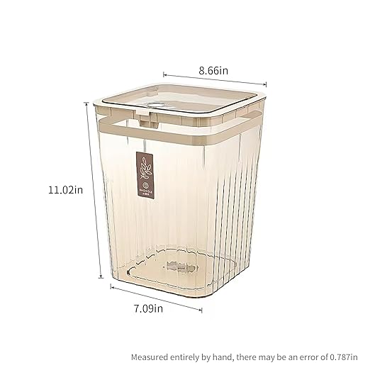 Bathroom Trach Can with Lid, 2.6 Gallon Grabage Can, Plastic Transparens Waste - Image 2
