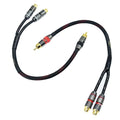Arklove 2ft Shielded RCA Splitter Subwoofer Stereo Audio Video Cable 1 Male to by Arklove