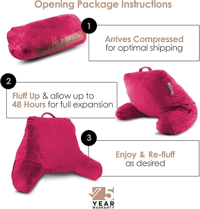 Nestl Reading Pillow with Shredded Memory Foam, Designed - Image 2