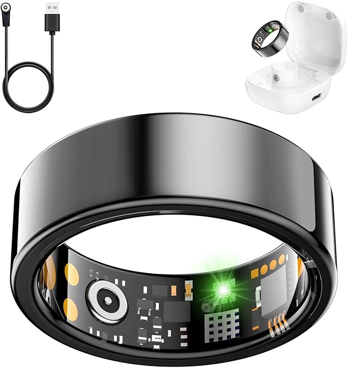 Smart Health Ring for Women Men, Fitness Tracker Ringwith Heart Rate, Blood by Unknown