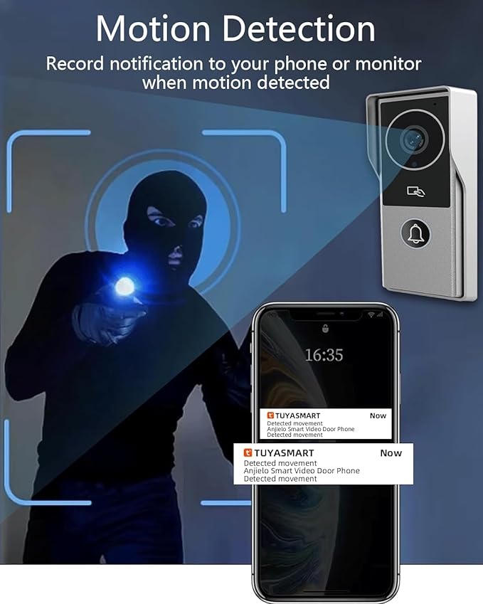 ANJIELO SMART Wired Video Intercom System, Video Doorbell Door Phone System - Image 2