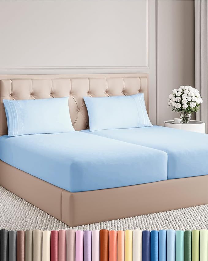Split King Size 5 Piece Sheet Set by CGKUnlimited