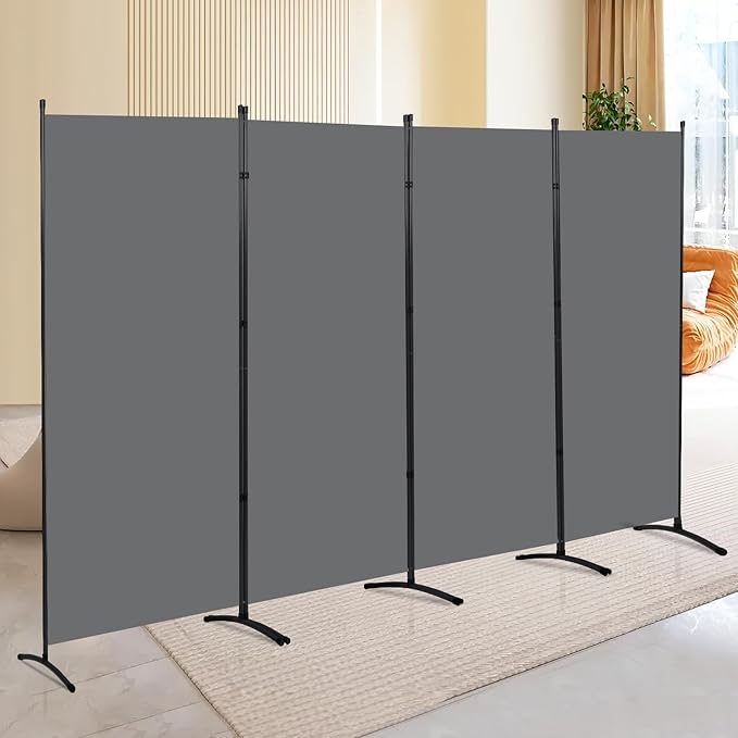 4 Panel Folding Privacy Screens, 6 FT Tall Wall Divider by CHOSENM