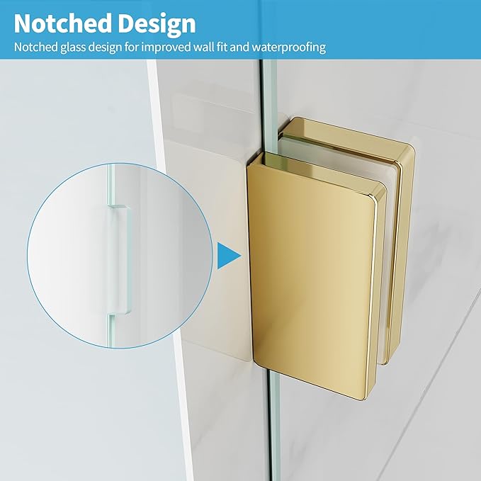 Shower Glass Panel, 28.5" W x 78.75" H Fixed Shower Screen Panel - Image 4