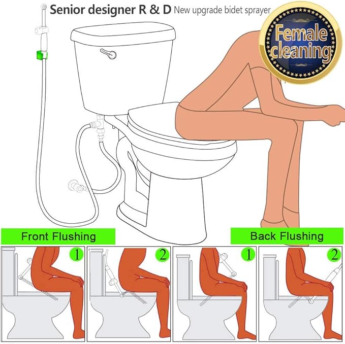 SonTiy Handheld Bidet Toilet Sprayer, Brass Cloth Diaper Sprayer Hand Held - Image 7