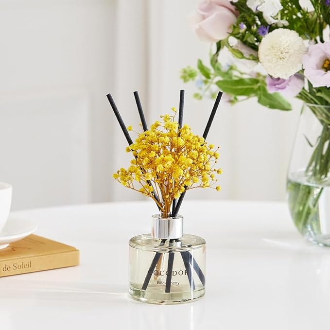 COCODOR Flower Reed Diffuser Set / 6.7oz / Cashmere Vanilla/Scent Diffuser - Image 6