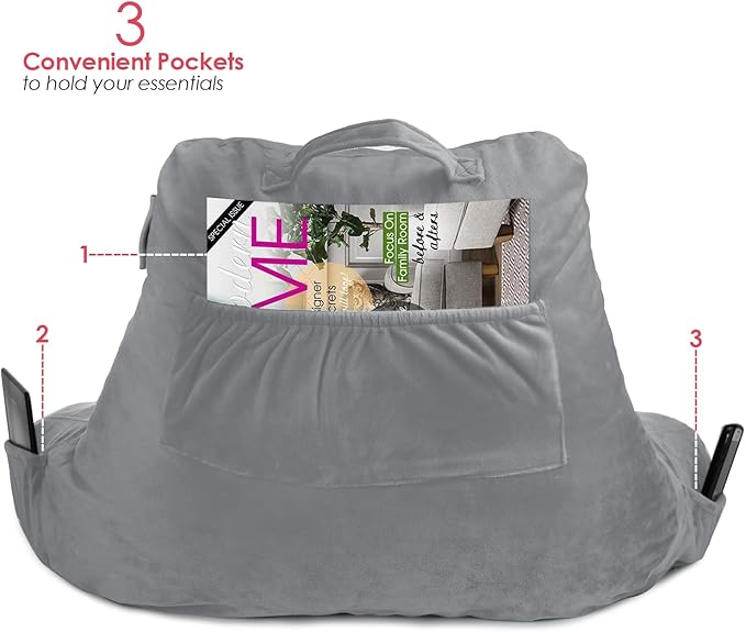 Nestl Reading Pillow with Shredded Memory Foam, Designed - Image 5