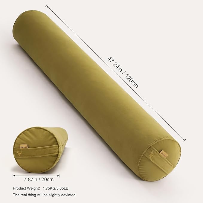 Long Round Body Pillow for Adults – Bolster Pillow for Bed, Cervical Roll Pillow - Image 2
