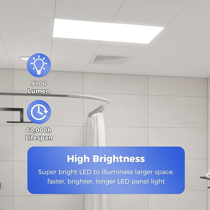 AIKVSXER 12 Pack 2x4 LED Flat Panel Light, 9100LM Bright Office Kitchen Ceiling - Image 4