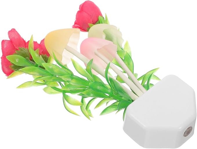Garneck LED Motion-Detecting Night Light Mushroom Shape Plug by GARNECK