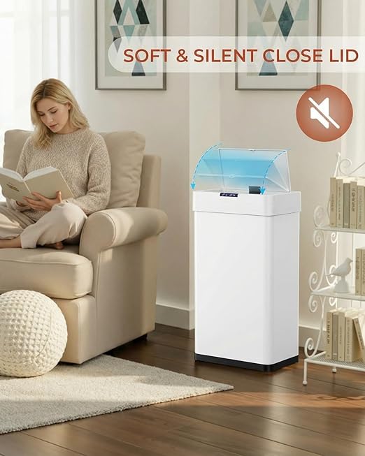 TLSUNNY 18.5 Gallon Motion Sensor Trash Can, Touchless Automatic Garbage Can - Image 8