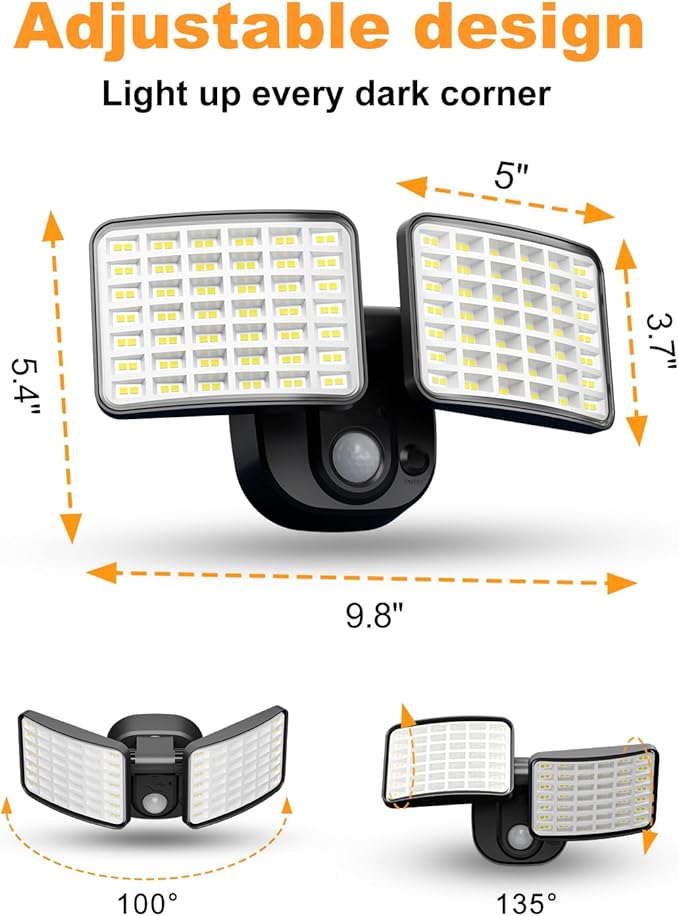 Rechargeable Battery Motion Light, 2500LM & 4000LM Dual Modes Motion Sensor - Image 7