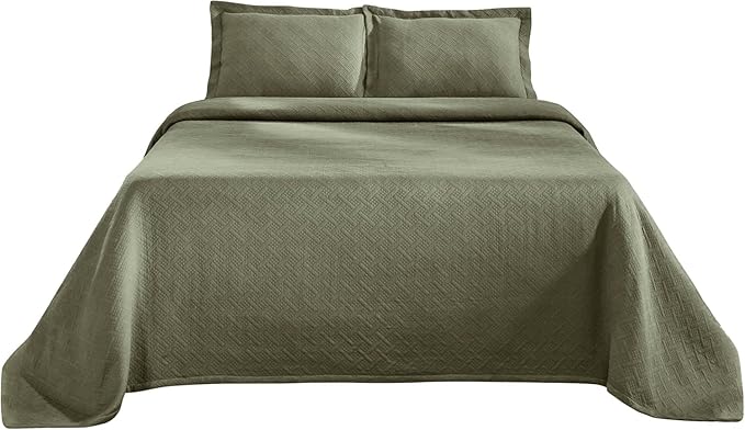 Superior 100% Cotton Basket Weave Bedspread - Image 2