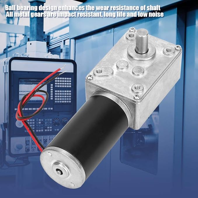 Reversible Gear Motor, DC 24V 8mm Shaft Gear Motor High Torsion Electric Turbo - Image 2