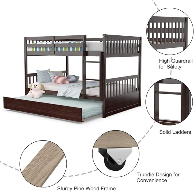 KOMFOTT Wood Full Over Full Bunk Bed - Image 6
