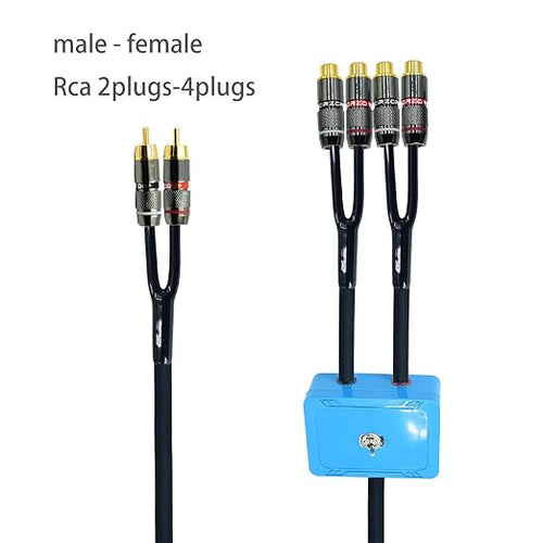 15ft Sound Channel swicher 2 Male to 4 Female RCA Switch Selector 2 in 1 Out - Image 2
