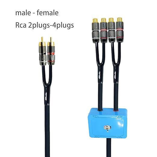 Arklove 3ft Sound Channel swicher 2 Male to 4 Female RCA Switch Selector 2 in 1 - Image 2