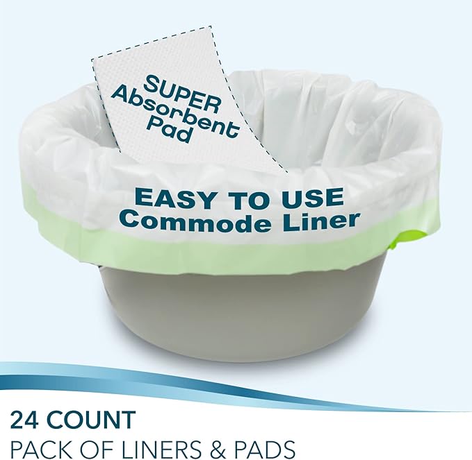 TidyCare Disposable Bedside Commode Liners and Pads - Image 3