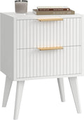YAUKOMEL Fluted Nightstand by YAUKOMEL